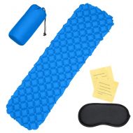 WONYERED Sleeping Pad Lightweight Camping Mattress Inflatable Sleeping Mat Portable Outdoor Hiking Mattress with Eye Mask for Hiking Backpacking Travel