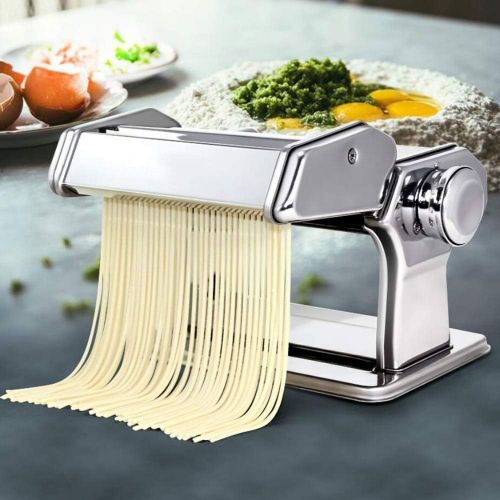  WOO Silberne Nudelmaschine - Machen Sie Lasagne, Fettuccine oder Tagliatelle