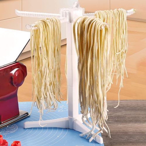  WOO 3 In 1 Fresh Pasta Maker Machine Roller - Lasagne-Spaghetti-Tagliatelle-Fettuccine - mit 3 Schneidklingeneinstellungen, Tischklammer und Spaghetti-Messwerkzeug