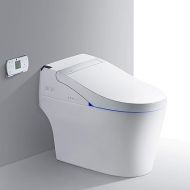 WOODBRIDGE B0960S Auto Flush, Auto Open & Auto Close, 1.28 GPF Single Flush Toilet with Intelligent Smart Bidet Seat and Wireless Remote Control, Chair Height
