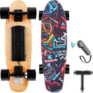 [아마존베스트]WOOKRAYS Electric Skateboard with Wireless Remote Control, 350W, Max 12.4 MPH, 7 Layers Maple E-Skateboard, 3 Speed Adjustment for Adult, Teens, and Kids