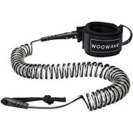 Visit the WOOWAVE Store WOOWAVE SUP Leash 11 Foot Coiled Stand Up Paddle Board Surfboard Leash Stay on Board Ankle Strap with Waterproof Wallet/Phone Case