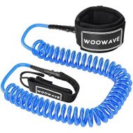 Visit the WOOWAVE Store WOOWAVE SUP Leash Premium Stand Up Paddle Board Surfboard Leash Coiled 8/10 feet Stay on Board with Waterproof Wallet/Phone Case