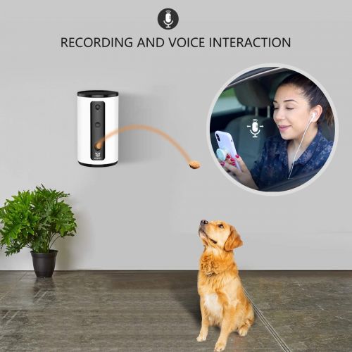  [아마존핫딜][아마존 핫딜] WOPET WOpet Smart Pet Camera:Dog Treat Dispenser, Full HD WiFi Pet Camera with Night Vision for Pet Viewing,Two Way Audio Communication Designed for Dogs and Cats,Monitor Your Pet Remote