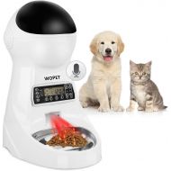 [아마존 핫딜] WOPET Pet Feeder Stainless Steel Bowl,Automatic Dog and Cat Feeder Food Dispenser with Timer Programmable, Distribution Alarms,Portion Control,Voice Recording Up to 4 Meals a Day