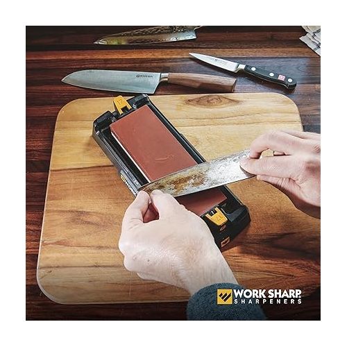  Work Sharp Benchtop Whetstone Knife Sharpener - For Knives & Edged Tools - Kitchen, Pocket, & Fillet