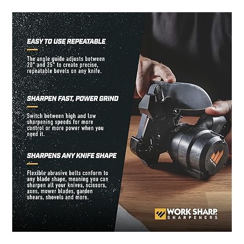  Work Sharp MK2 Professional Electric Knife and Tool Sharpener, Adjustable tool and knife sharpening system