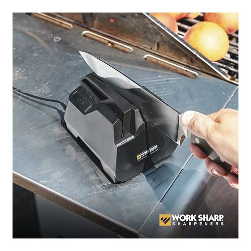  Work Sharp Electric Culinary E2 Kitchen Knife Sharpener - For Scissors, Cleavers, Nakiri, Serrated & Paring Knives Black