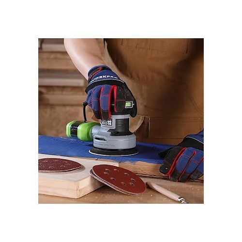  WORKPRO 150-piece Sanding Discs Set - 5-Inch 8-Hole Sandpaper 10 Grades Include 60, 80, 100, 120, 150,180, 240, 320, 400, 600 Grits for Random Orbital Sander(Not for Oscillating Tools or Mouse Sander)