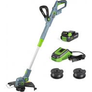 WORKPRO 20V Cordless String Trimmer/Edger, 12-inch, with 2Ah Lithium-Ion Battery, 1 Hour Quick Charger, 16.4ft Trimmer Line Included