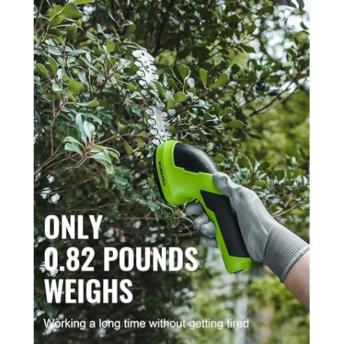  WORKPRO Cordless Grass Shear & Shrubbery Trimmer - 2 in 1 Handheld 7.2V Electric Grass Trimmer Hedge Shears/Grass Cutter Rechargeable Lithium-Ion Battery and Type-C Cable Included