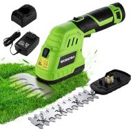 WORKPRO 12V Cordless Grass Shear & Shrubbery Trimmer - 2 in 1 Handheld Hedge Trimmer, Electric Grass Trimmer Hedge Shears/Grass Cutter with 2.0Ah Rechargeable Lithium-Ion Battery &1 Hour Fast Charger