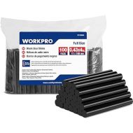 WORKPRO Hot Glue Sticks Full Size, 100 Pack Black Hot Melt Adhesive Glue Sticks for All-Temp Glue Guns, 0.43x4Inches, Multipurpose for Art Craft General Repairs, Home Decorations and Gluing Projects