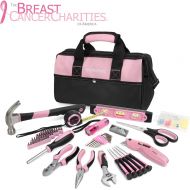 [아마존핫딜][아마존 핫딜] WORKPRO Pink Tool Kit, 75-Piece Ladys Home Repairing Tool Set with Wide Mouth Open Storage Bag