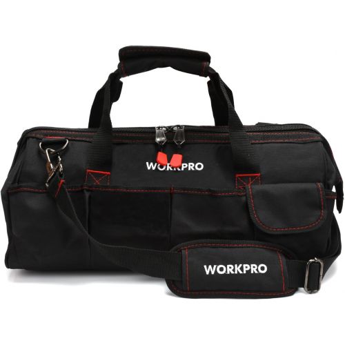  [아마존베스트]WORKPRO Close Top Storage Tool Bag, 18, Black/Red, W081023A,Black&Red