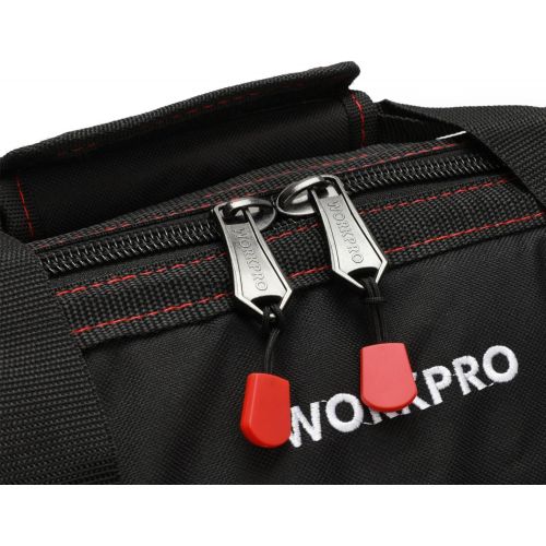  [아마존베스트]WORKPRO Close Top Storage Tool Bag, 18, Black/Red, W081023A,Black&Red