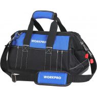 WORKPRO 16-inch Wide Mouth Tool Bag with Water Proof Molded Base