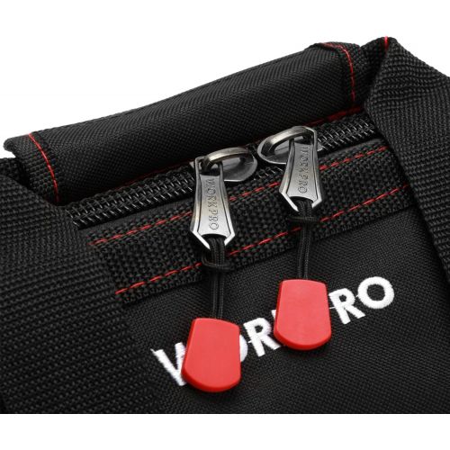  WORKPRO 16-inch Close Top Wide Mouth Tool Storage Bag with Water Proof Rubber Base, W081022A, 16