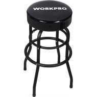 WORKPRO Rolling Creeper, Padded Mechanic Stool, Garage Shop Seat with Sockets and Tools Set in 2 Draws, 136-piece