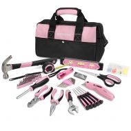 WORKPRO Pink Tool Kit, 75-Piece Ladys Home Repairing Tool Set with Wide Mouth Open Storage Bag