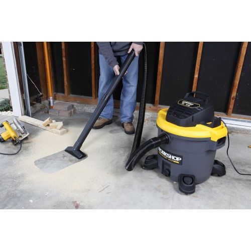  WORKSHOP Wet/Dry Vacs WORKSHOP Wet Dry Vac WS1200VA Heavy Duty General Purpose Wet Dry Vacuum Cleaner, 12-Gallon Shop Vacuum Cleaner, 5.0 Peak HP Wet And Dry Vacuum