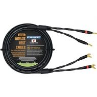 WORLDS BEST CABLES 10 Foot - Canare 4S11 - Audiophile Grade - HiFi Star-Quad Single Speaker Cable for Center Channel with Eminence Gold Banana & Spade Connectors
