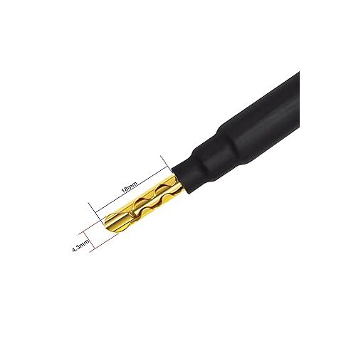  WORLDS BEST CABLES 10 Foot - Canare 4S11 - Audiophile Grade - HiFi Star-Quad Single Speaker Cable for Center Channel with Eminence Gold Banana Connectors