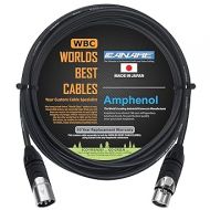 WORLDS BEST CABLES 10 Foot - Canare L-4E6S, Star Quad Balanced Male to Female Microphone Cables with Amphenol AX3M & AX3F Silver XLR Connectors - Custom Made