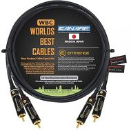 WORLDS BEST CABLES 3 Foot RCA Cable Pair - Canare L-4E6S, Star Quad, Audio Interconnect Cable with Premium Gold Plated Locking RCA Connectors - Directional - Custom Made