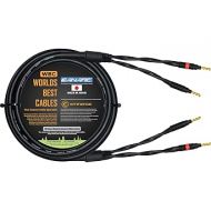 WORLDS BEST CABLES 3 Foot - Canare 4S11 - Audiophile Grade - HiFi Star-Quad Single Speaker Cable for Center Channel with Eminence Gold Banana Connectors