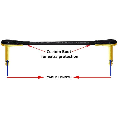  3 Units - 10 Inch - Pedal, Effects, Patch, Instrument Cable Custom Made by WORLDS BEST CABLES  Made Using Mogami 2524 Wire and Eminence Gold Plated ¼ inch (6.35mm) R/A Pancake Typ