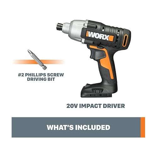  Worx WX291L.9 20V Power Share Cordless Impact Driver (Tool Only)