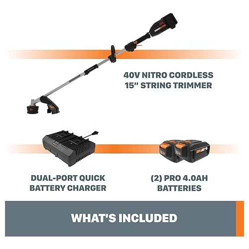  WORX Nitro WG186 40V Power Share PRO Attachment-Capable Driveshare 15