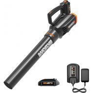 Worx 20V Cordless Leaf Blower WG547, Electric Blower, Powerful Turbine Fan Technology, 2-Speed Control, for One-Hand Operation, PowerShare - 1pc 2.0 Ah Battery and 1pc 0.4 A Charger Included