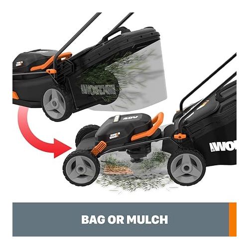  WORX WG911 20V Power Share Lawn Mower and Grass Trimmer (Batteries & Charger Included)