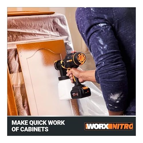  WORX NITRO 20V Cordless Paint Sprayer Power Share with Brushless Motor