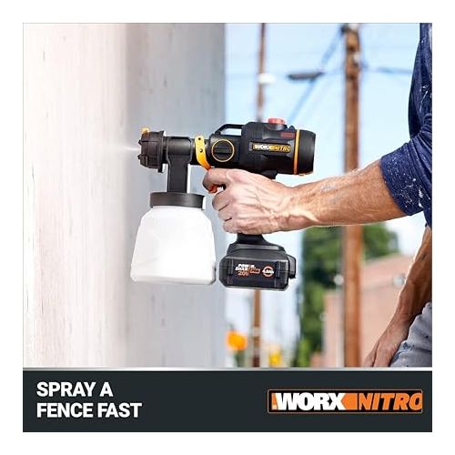  WORX NITRO 20V Cordless Paint Sprayer Power Share with Brushless Motor