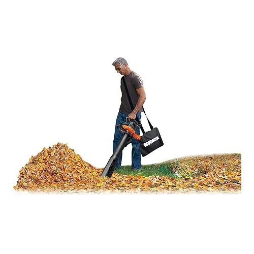  Worx WG518 12 Amp 2-Speed Electric Leaf Blower/Mulcher/Vacuum