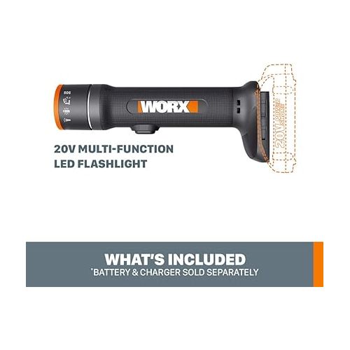  Worx WX027L.9 20V Power Share Multi-Function LED Flashlight (Tool Only)