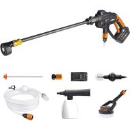 WORX 20V Cordless Pressure Washer WG620.3 Power Washer, Hydroshot, Portable Power Cleaner for Car Washing, w/Accessories, 1 * 4.0Ah Battery & Charger Included