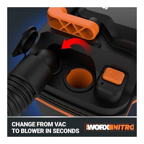  WORX Nitro WX031L 20V 2.1 Gal Cordless Wet/Dry Vacuum, Black