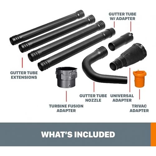  WORX WA4094 GUTTERPRO Universal Gutter Cleaning Kit, 11’ Reach