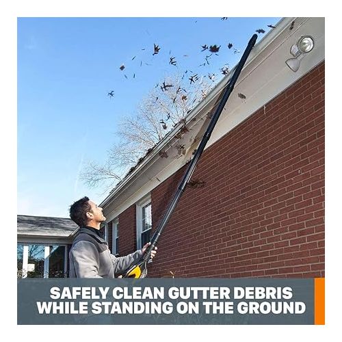  WORX WA4094 GUTTERPRO Universal Gutter Cleaning Kit, 11’ Reach