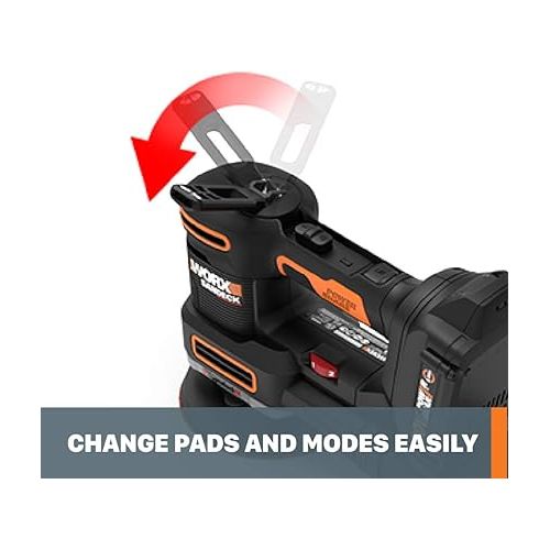  Worx WX820L 20V Power Share Sandeck 5-in-1 Cordless Multi-Sander (Battery & Charger Included)