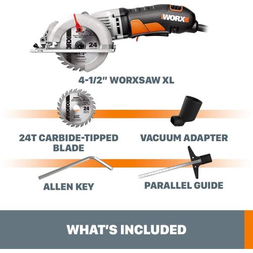  Worx WX429L 4 Amp WORXSAW 4.5 Electric Compact Circular Saw