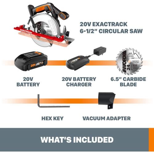  [아마존베스트]WORX WX530L.9 20V 6-1/2 Circular Saw Bare Tool Only