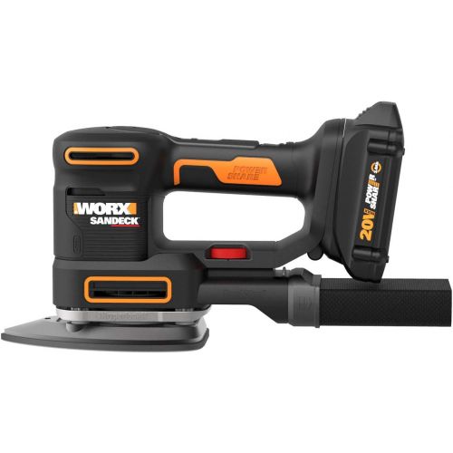  WORX WX820L.2 20V 2.0Ah Cordless Multi-Purpose Sander with 2 Batteries and 1 Charger