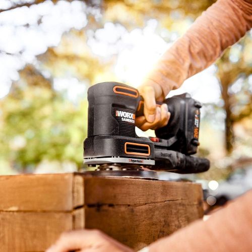  WORX WX820L.2 20V 2.0Ah Cordless Multi-Purpose Sander with 2 Batteries and 1 Charger