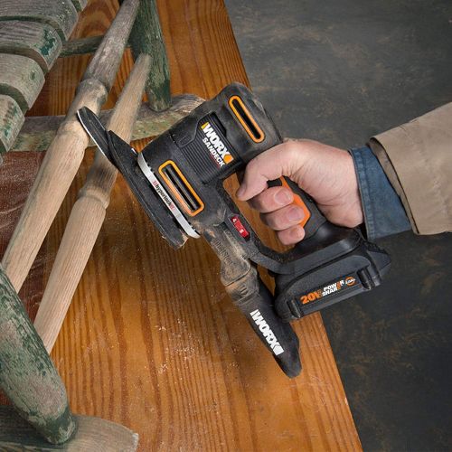  WORX WX820L.2 20V 2.0Ah Cordless Multi-Purpose Sander with 2 Batteries and 1 Charger