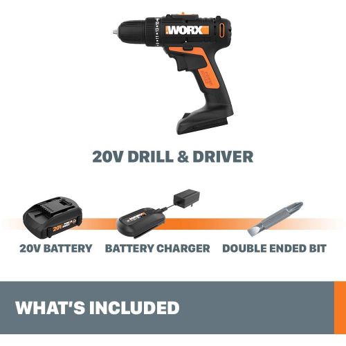  Worx WX101L 20V Power Share Cordless Drill & Driver